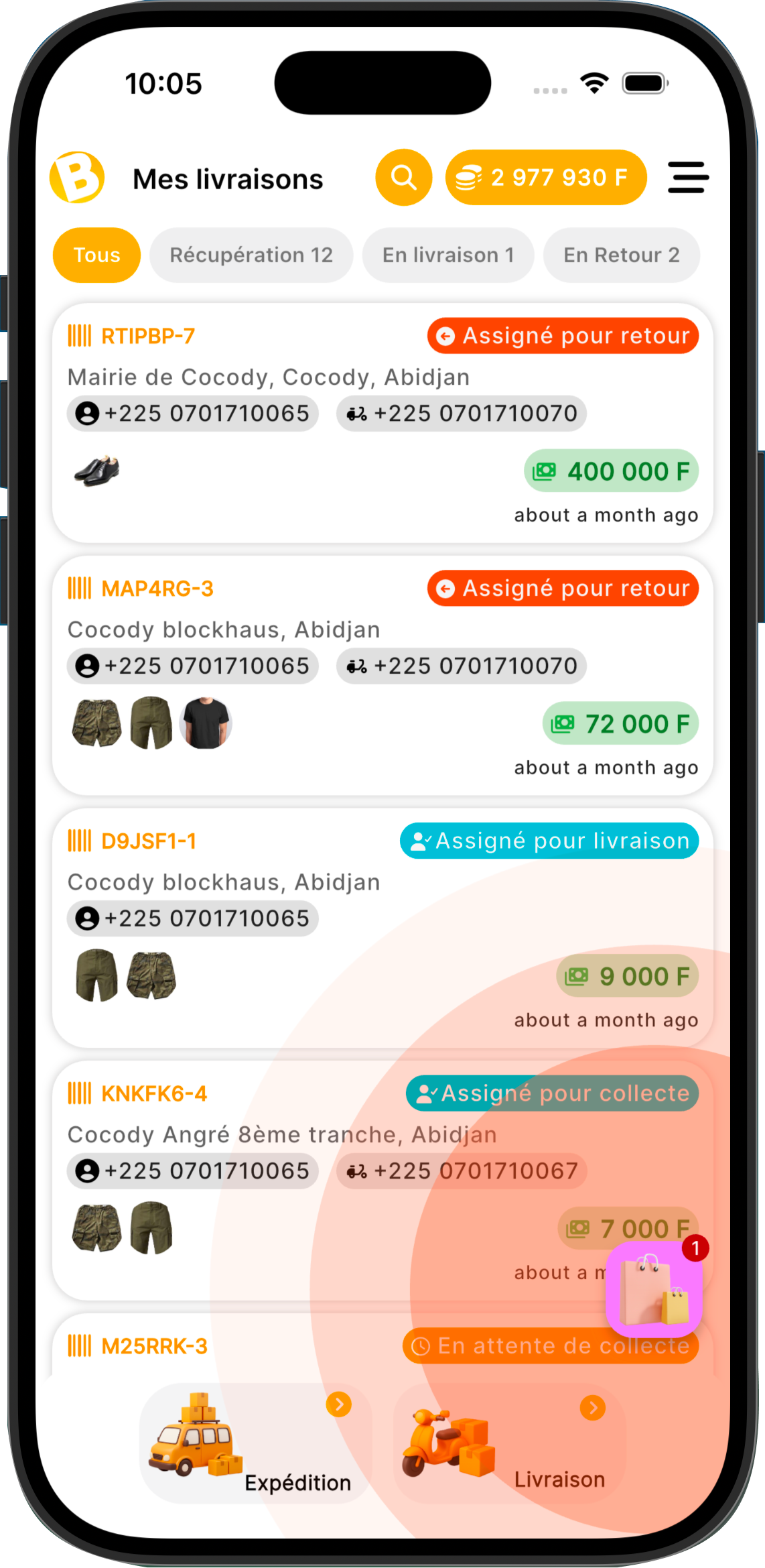 Commandes et Livraison